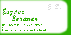 eszter berauer business card